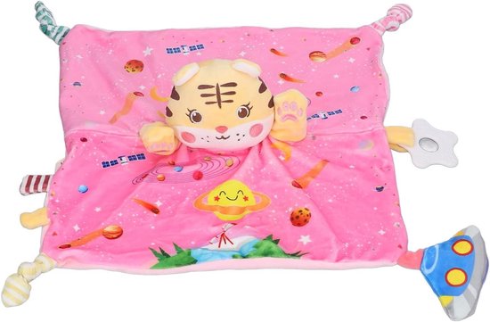 Knuffel Veiligheidsdeken - Zacht Pluche - Baby Ontwikkeling - Handpop Functie - 36 x 30 cm - Groen