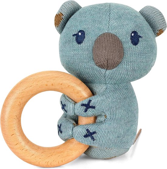 Knuffel Zacht Ringen Speeltje Eekhoorn voor Baby's 0-36 Maanden