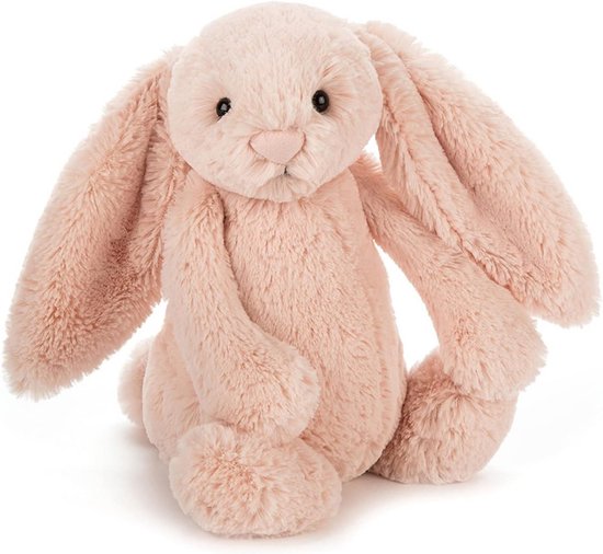 Knuffel Zachte Pluche Haas met Lange Oren - Blush Roze - Geschikt Vanaf de Geboorte van Merkloos