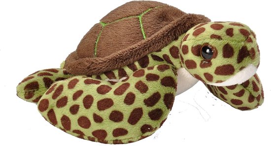 Knuffel Zeeschildpad Groen Pluche Dier 12,7 cm - Gemaakt van Gerecyclede Materialen