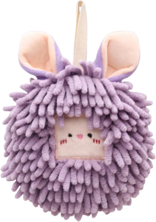 Knuffelbal Handdoek - Zachte Doek - Snel Drogen - Snel Absorptie - 20 x 16 cm - Lila