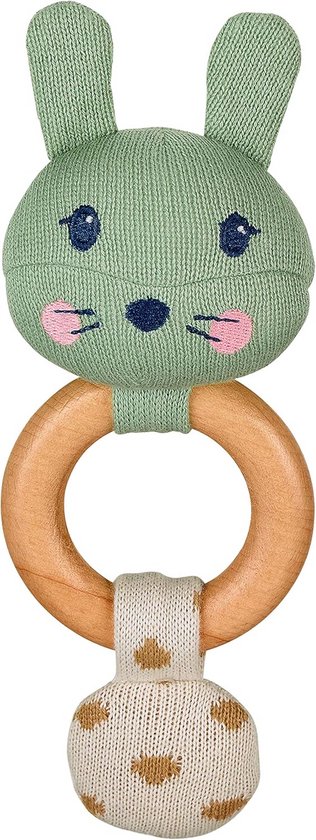 Knuffelbare Grijpende Haas voor Baby's - 0-36 Maanden - 19 x 11 cm van Merkloos