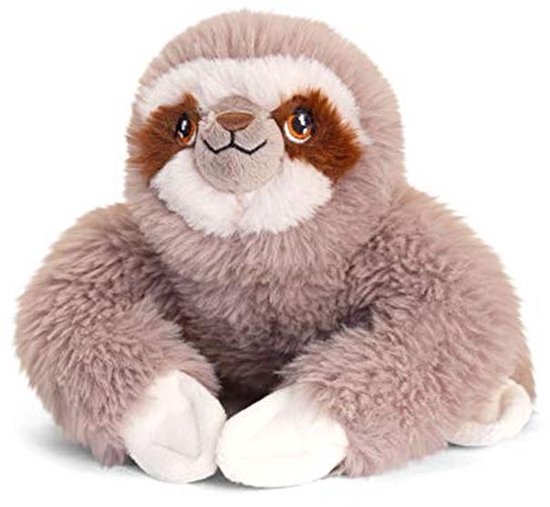 Knuffelbare Luiaard 18cm van 100% Gerecycled Materiaal