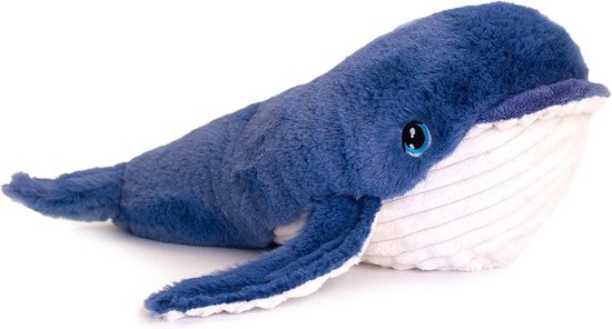 Knuffelbare Walvis van 25 cm van 100% Gerecycled Polyester