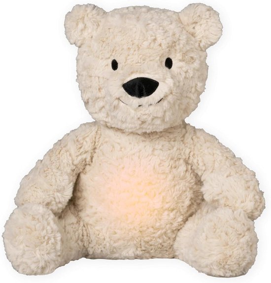 Knuffelbeer met Slaaptrainer - Baby Knuffel Slaapknuffel - Baby Kalmeren - Huildetector White Noise - 20 x 28 cm van Merkloos