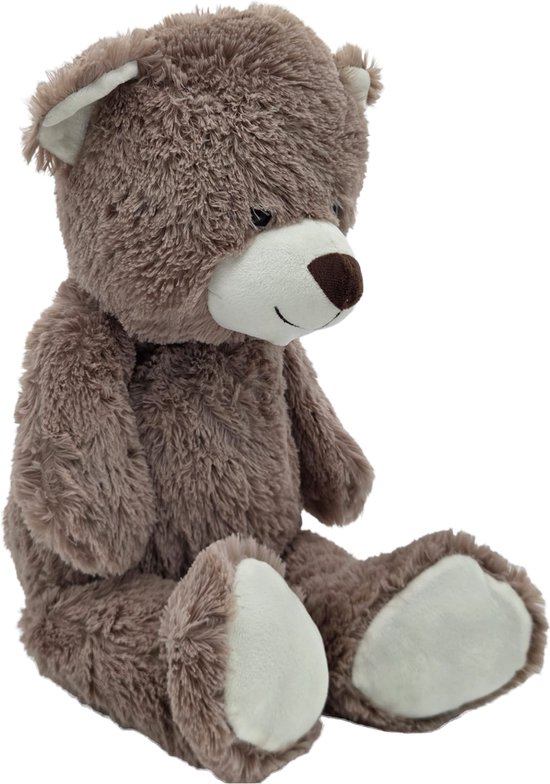 Knuffelbeer Mokkabruin 45 cm - Zachte Pluche teddybeer Knuffel voor Kinderen - Grote Dierenknuffel - Cadeau - Berenknuffel