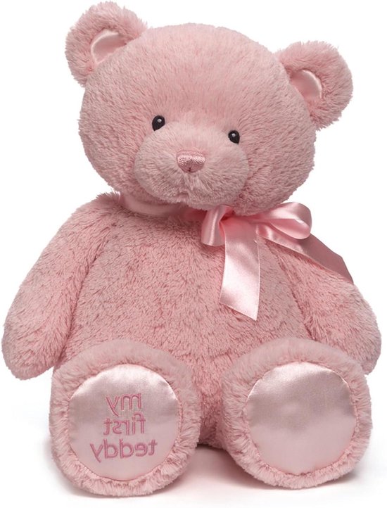 Knuffelbeer - Zachte beer - Kinderkamer decoratie - Grote maat - 45 cm - Roze