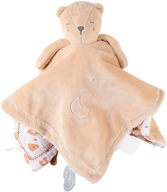 Knuffelbeest Dag en Nacht Beige - Zacht Pluche Speelgoed voor Baby's van Merkloos