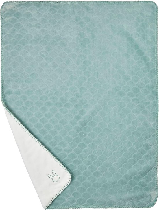 Knuffeldeken baby - Zachte deken - Warm en knus - Superzacht polyester - 75 x 100 cm - Turquoise van Merkloos