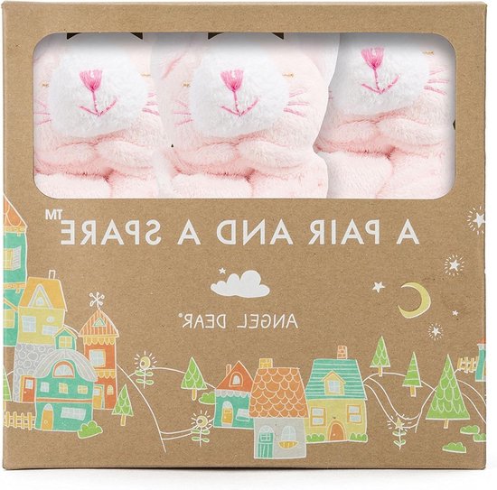 Knuffeldeken Poesje - Baby deken - Reiscomfort Baby - Kasjmier zacht - 22-24 inches - Roze