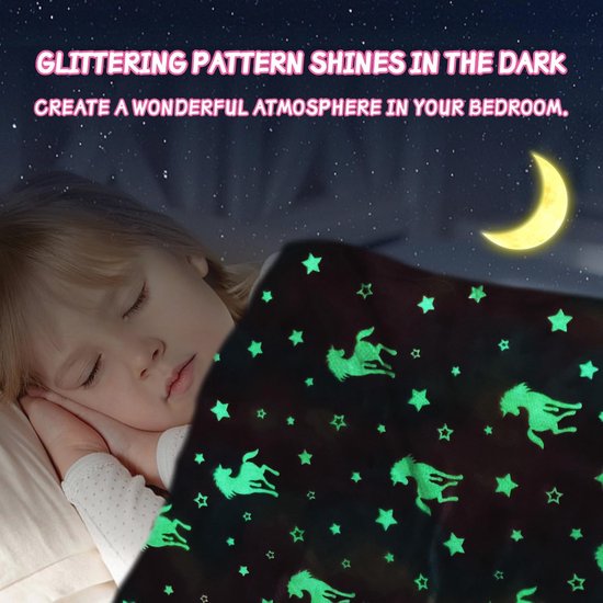 Knuffeldeken voor kinderen met oplichtende functie - Warme en zachte deken voor bank en bed