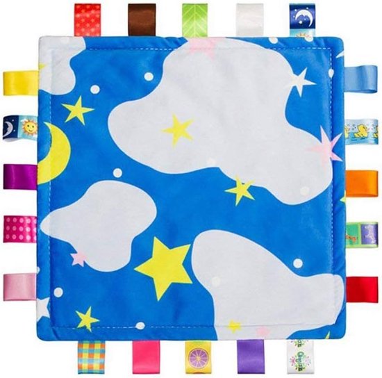 Knuffeldekentje voor Newborns met Zachte Zijde Labels - Sterrenhemel Print