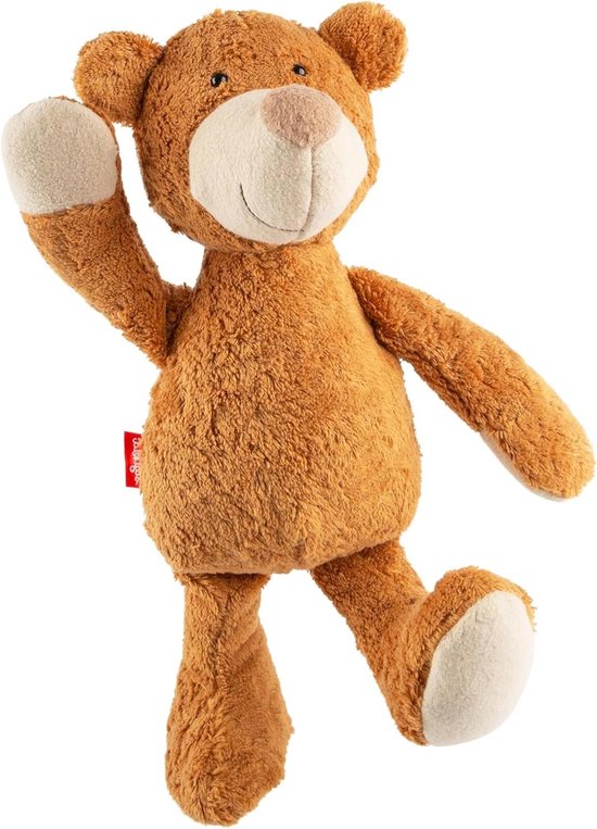 Knuffeldier beer - Pluche vriend - Knuffelen en spelen - Gemaakt van biologisch katoen - 41 cm - Bruin