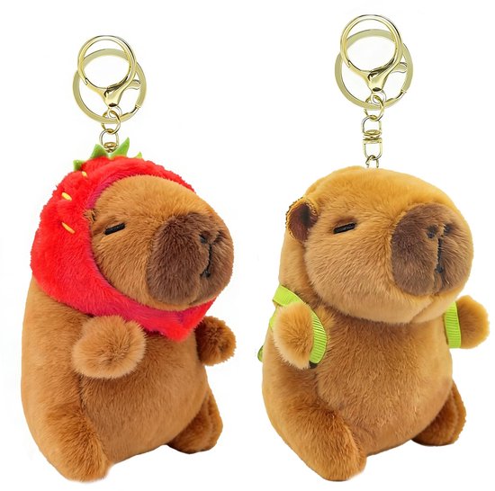 Knuffeldier, capibara knuffeldier, schattig, Capybara pluche speelgoed, Capibara pluche knuffeldier, een hoed dragen, het beste cadeau voor kinderen