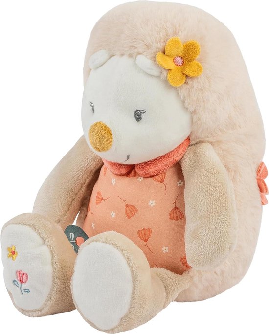 Knuffeldier Egel Zoë - Zachte Knuffel - Baby Gezelschap - Bevordert Motoriek - 32 cm - Beige