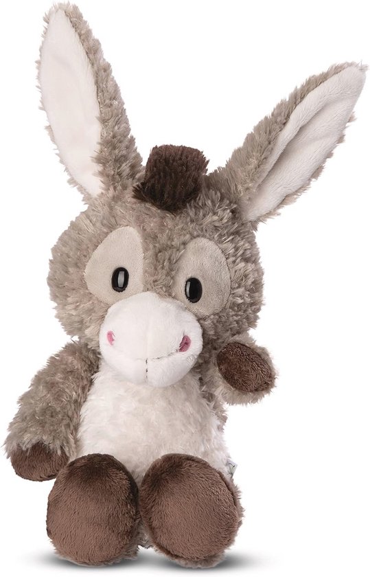 Knuffeldier Ezel 22 cm - Zacht Pluche Speelgoed voor Kinderen en Volwassenen, Perfect Cadeau Idee