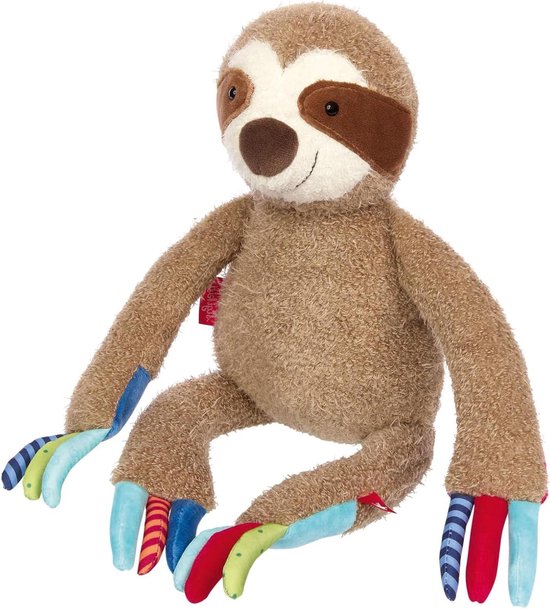 Knuffeldier Giraf - Pluche dier - Spelen en knuffelen - Kleurrijke patchwork stippen - 36 cm - Meerkleurig