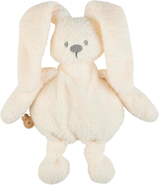 Knuffeldier Haas - Pluche Dier Knuffelbeest - Ontwikkeling Stimuleren - Talloze Grijpmogelijkheden - 36 cm - Wit