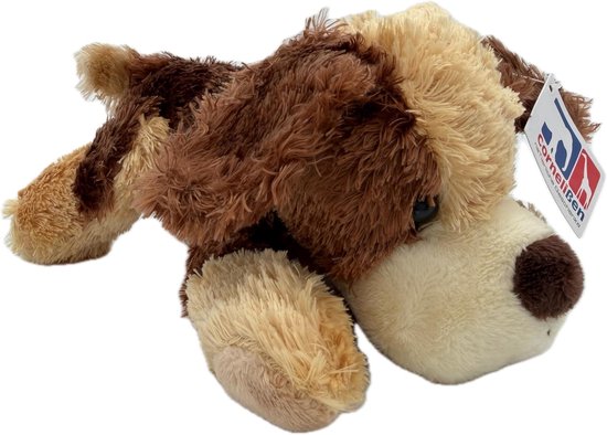 Knuffeldier Hond - Pluche Dier - Kinderkamer Decoratie - Zacht met Granulaat - 21 cm