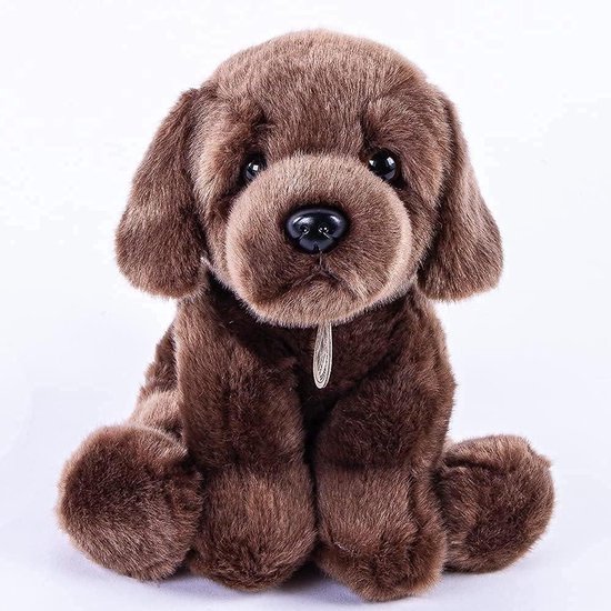 Knuffeldier Hond - Pluche Dier - Spelen en Knuffelen - Machinewasbaar - 30 cm - Bruin