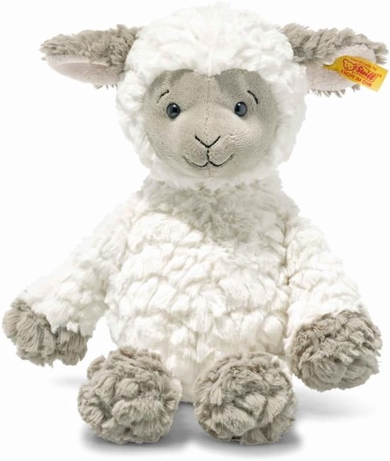 Knuffeldier Lam - Zacht Pluche Dier - Troost en Knuffelen - Met Granulaatzakjes - 30 cm - Wit Bruingrijs