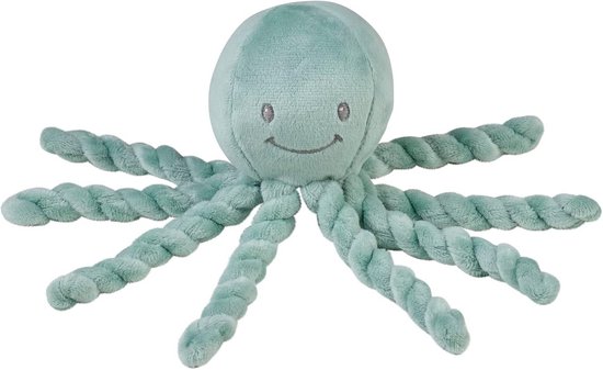 Knuffeldier Octopus - Lapidou knuffel - Ontwikkeling stimuleren - Talloze grijpmogelijkheden - 75 cm hoog - Kopergroen