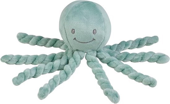Knuffeldier Octopus - Zacht Speelgoed - Baby Comfort - Grijpbare Tentakels - 22 cm - Kopergroen