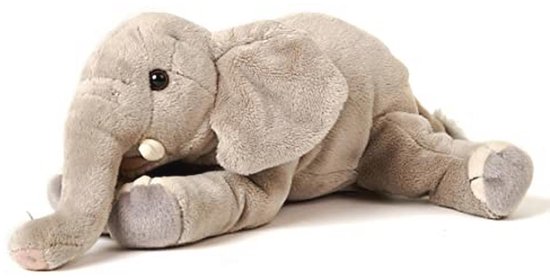 Knuffeldier Olifant liggend 27 cm - Pluche Dier voor Kinderen