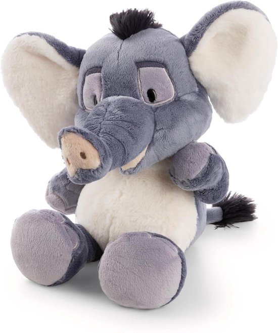 Knuffeldier olifant - Pluche dier - Spelen en knuffelen - Gemaakt met gerecycled materiaal - 70 cm - Grijs