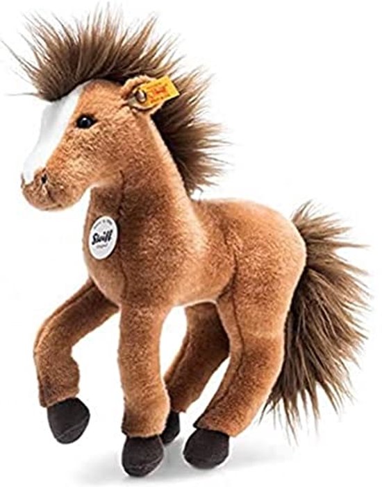 Knuffeldier Paard 28 cm, Zacht en Behaaglijk, Wasbaar, Bruin van Huggy Buddies