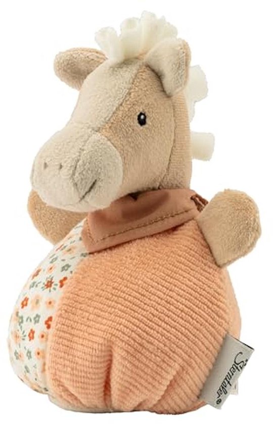 Knuffeldier Paard Sunny - Zacht Speelgoed voor Baby en Kinderen met Rammelaar - Lichtbeige Knuffel om te Ontdekken en Spelen van Akker&Broeck