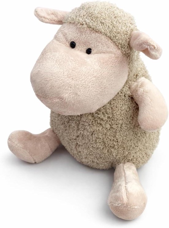 Knuffeldier schaap - Pluche dier - Knuffelen en slapen - Extra zacht materiaal - 30 cm - Grijs