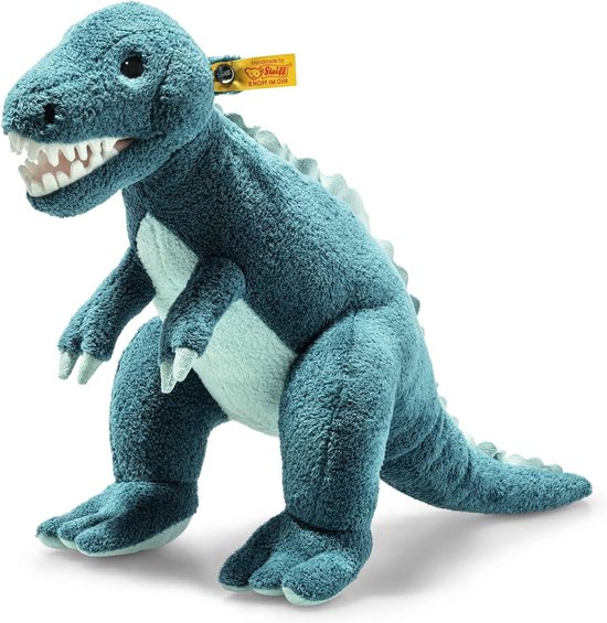 Knuffeldier Thaise T-Rex - 35 cm - Pluche Dino - Turkoois