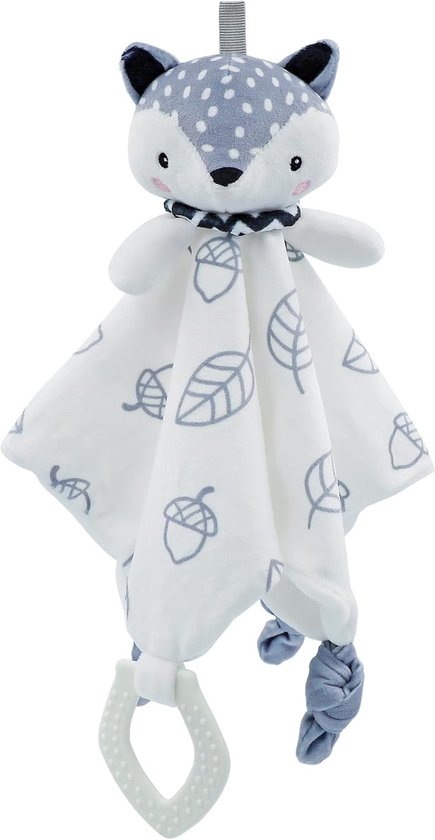 Knuffeldier voor baby's - Zacht pluche olifant met rammelaar en bijtring - Perfect voor 0-1 jaar van Merkloos