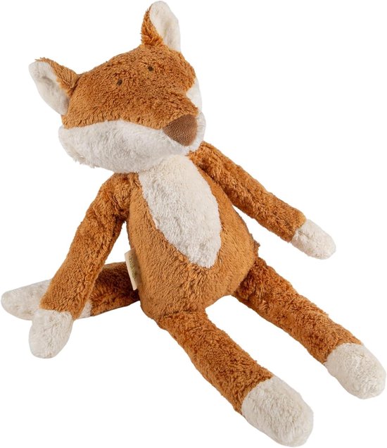 Knuffeldier Vos - Zachte Vriend - Knuffelen en Troosten - Gemaakt van biologisch katoen - 40 cm - Oranje