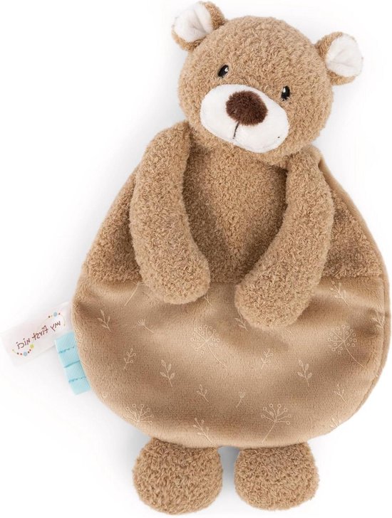 Knuffeldoek Beer - Tutdoekje Baby - Knuffelen en Troosten - Zachte Pluche Details - 25 x 17 cm - Bruin