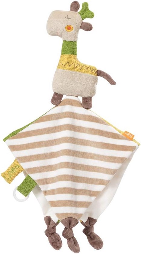 Knuffeldoek Giraffe met Bijtring voor Fopspeen - Zachte Slaaphulp, Speelgoed en Knuffel voor Baby & Peuter van Merkloos