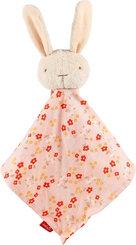 Knuffeldoek Haas - Babyspeelgoed Trooster - Troosten en Knuffelen - Zachte Katoenmix - 32 cm - Roze van Merkloos