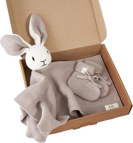 Knuffeldoek Haas met Sokjes - Biologisch Katoen, Premium Kwaliteit, Fluweelzacht en Ademend