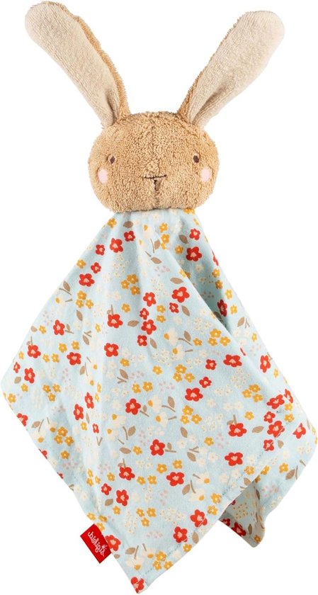 Knuffeldoek Haas - Troostdoek Baby - Baby Comfort - Zachte Katoenmix - 32 cm - Bruin Blauw van Merkloos