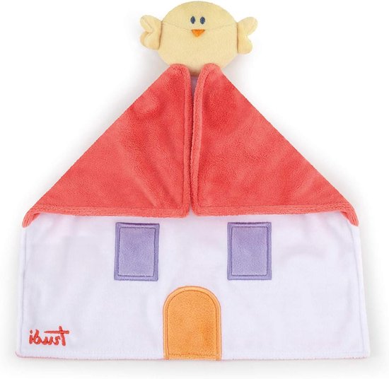 Knuffeldoek Huisje - Doudou deken - Baby speelplezier - Geborduurde details - Niet gespecificeerd - Veelkleurig