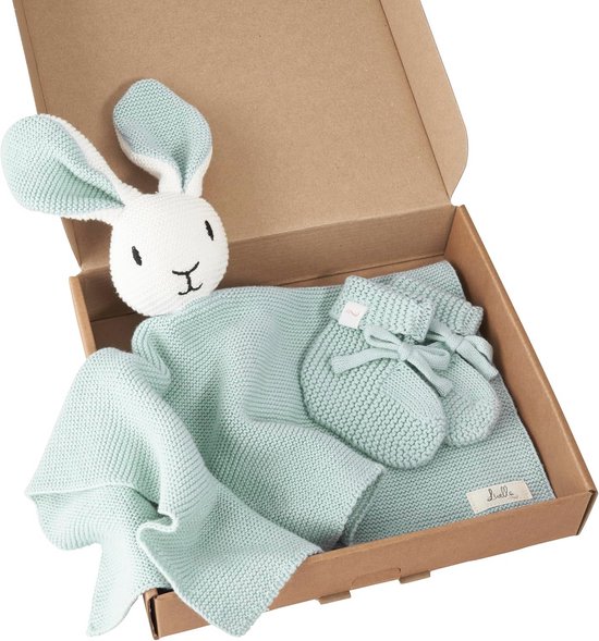 Knuffeldoek met sokjes voor pasgeborenen van biologisch katoen - Fluweelzacht en ademend, perfect voor babycomfort van Merkloos