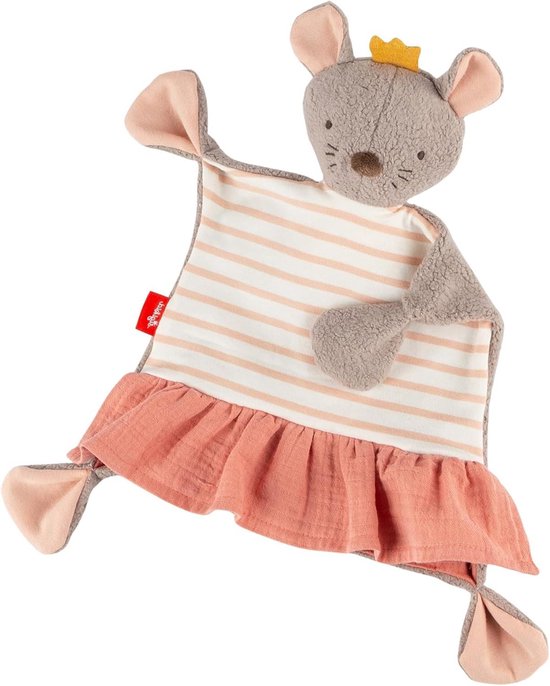Knuffeldoek Muis - Zachte Metgezel - Baby Geborgenheid - Gevarieerde Stoffen - 0-36 Maanden - Roze