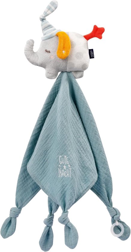 Knuffeldoek Olifant - Slaaphulp Knuffel - Baby Comfort - Olifant Vorm - 42 cm - Multicolor