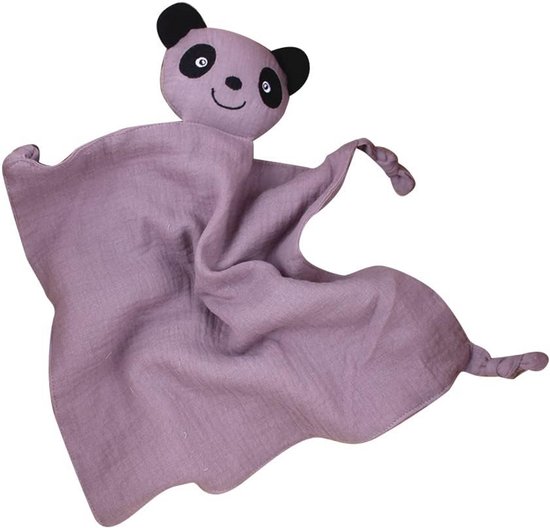 Knuffeldoek Panda Katoenen Gaas - Zacht en Absorberend Slabbetje en Bijtspeelgoed voor Baby