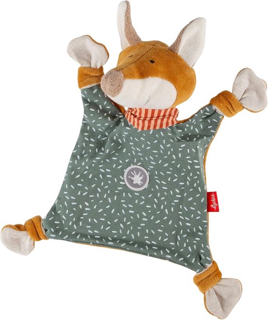 Knuffeldoek Vos - Baby knuffel Baby cadeau - Troosten baby - Variërende stoffen - 23 x 18 x 12 cm
