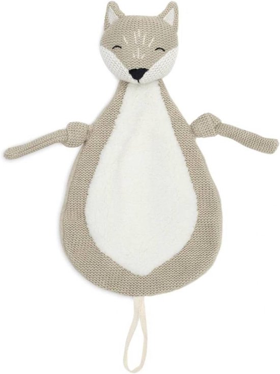 Knuffeldoek Vos Wit/Olijf - Extra Zacht Fleece Knuffeldoek voor Baby's (29x20 cm) van SNUFIE