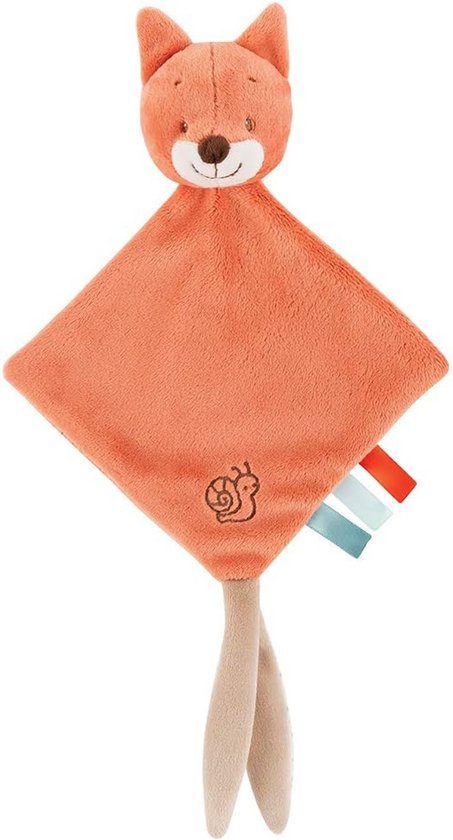 Knuffeldoek Vos - Zacht Knuffel - Baby Troosten - Met Fopspeenlus - 21x39x13 cm - Oranje