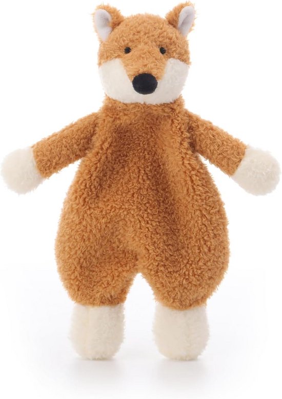 Knuffeldoek vosje met knuffel, zacht pluche en wasbaar voor baby's, 25 cm