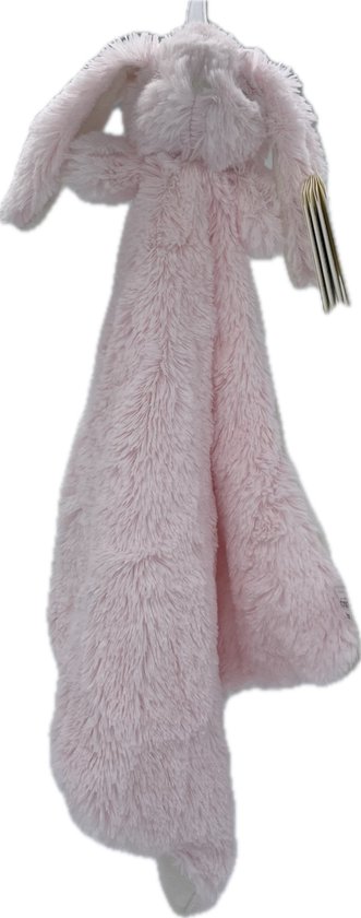 Knuffeldoekje baby en peuter – Kraamcadeau - Knuffeldoek met konijn als dierenvriendje – Vierkant 30x30 cm - Roze - Knuffelzacht